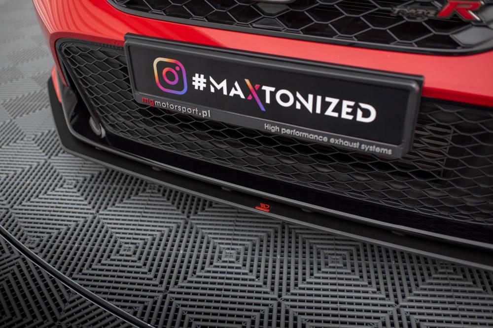 Front Lippe / Front Splitter / Frontansatz mit Flaps für Honda Civic X Sport von Maxton Design