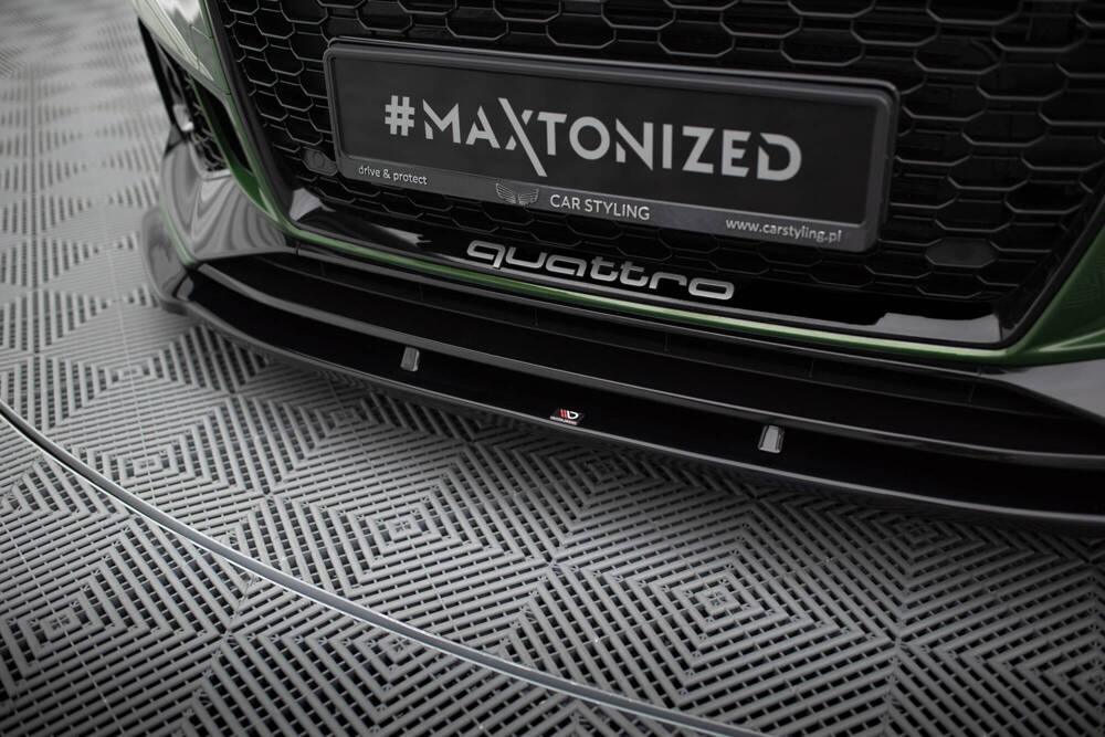 Front Lippe / Front Splitter / Frontansatz V.1 für Audi RS4 B9 von Maxton Design - UPGRADEMYCAR
