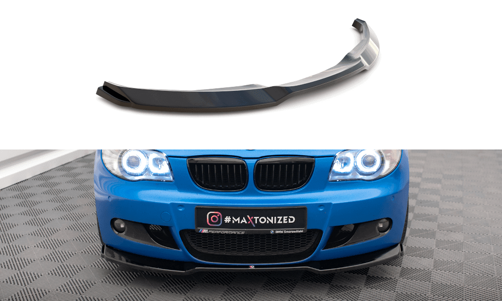 Front Lippe / Front Splitter / Frontansatz V.1 für BMW 1er E87 M-Paket Facelift von Maxton Design