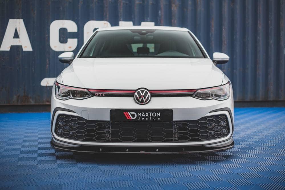 Front Lippe / Front Splitter / Frontansatz V.1 für VW Golf 8 GTI von Maxton Design - UPGRADEMYCAR