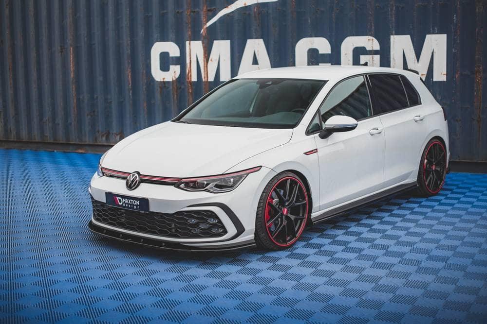 Front Lippe / Front Splitter / Frontansatz V.1 für VW Golf 8 GTI von Maxton Design - UPGRADEMYCAR