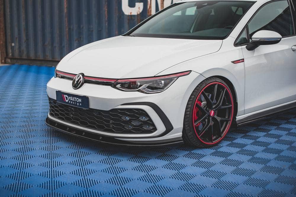 Front Lippe / Front Splitter / Frontansatz V.1 für VW Golf 8 GTI von Maxton Design - UPGRADEMYCAR
