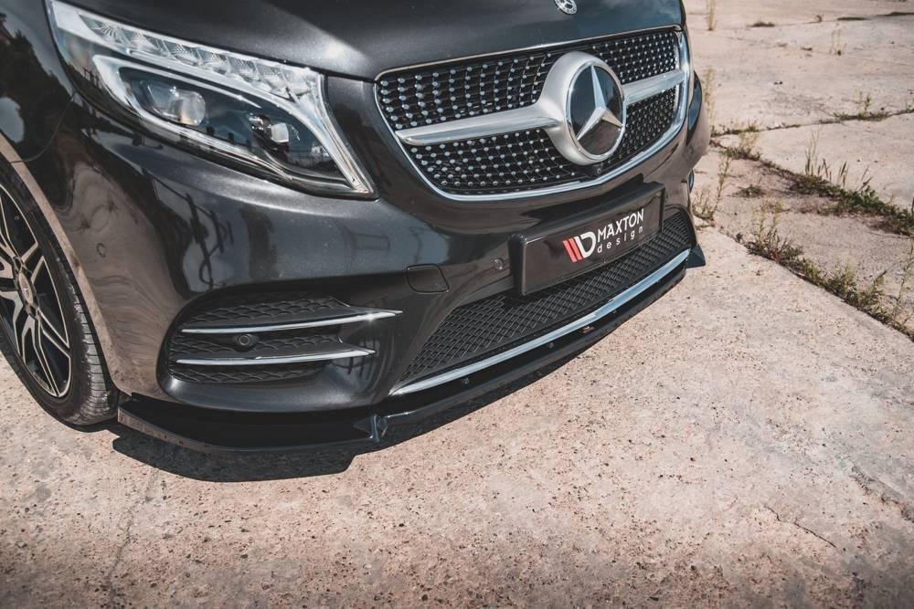Front Lippe / Front Splitter / Frontansatz V.3 für Mercedes-Benz V-Klasse AMG-Line W447 Facelift von Maxton Design