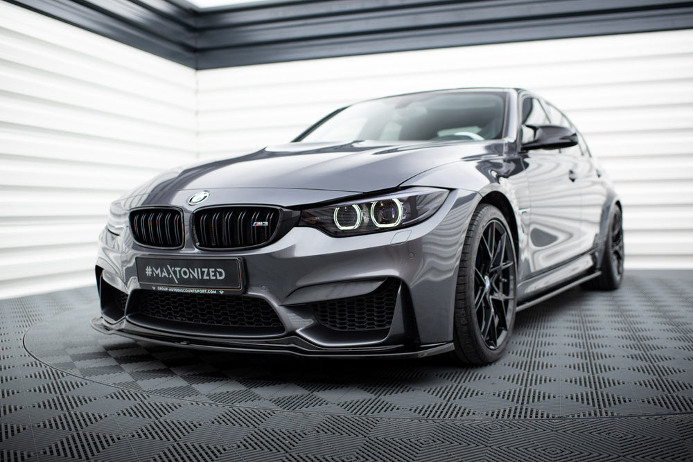 Frontlippe / Frontsplitter / Frontansatz V.1 für BMW M3 F80 von Maxton Design
