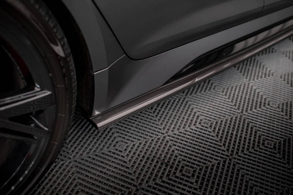 Carbon Seitenschweller Erweiterung für Audi RS6 C8 von Maxton Design