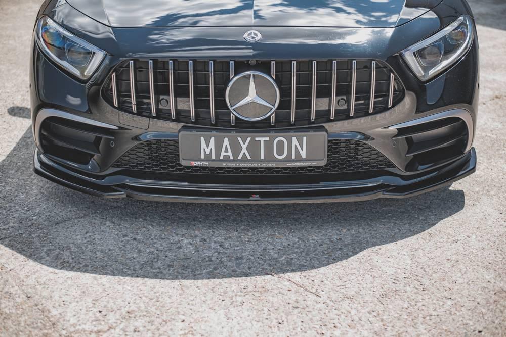Front Splitter / Cup Schwert / Frontansatz V.1 für Mercedes-CLS AMG-Line C257  von Maxton Design
