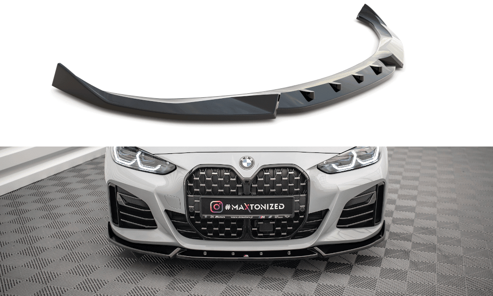 Front Lippe / Front Splitter / Frontansatz V.2 für BMW i4 M-Paket G26 von Maxton Design