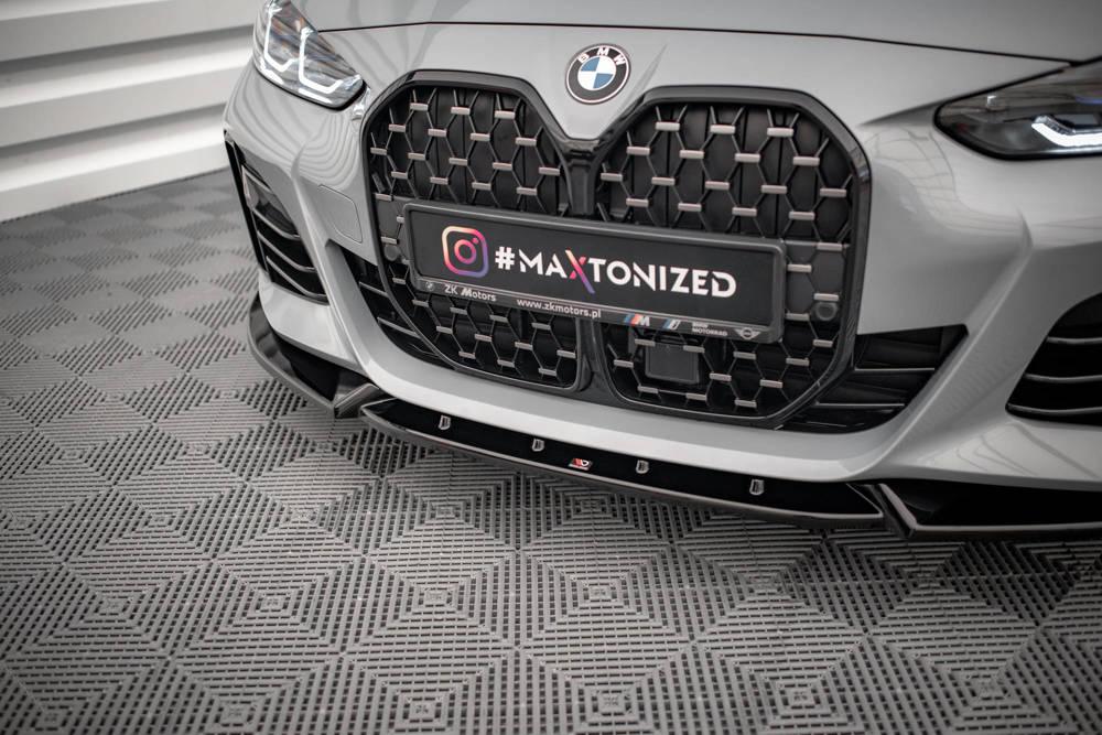 Front Lippe / Front Splitter / Frontansatz V.2 für BMW i4 M-Paket G26 von Maxton Design