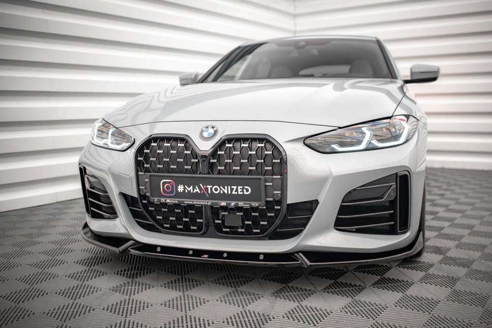 Front Lippe / Front Splitter / Frontansatz V.2 für BMW i4 M-Paket G26 von Maxton Design