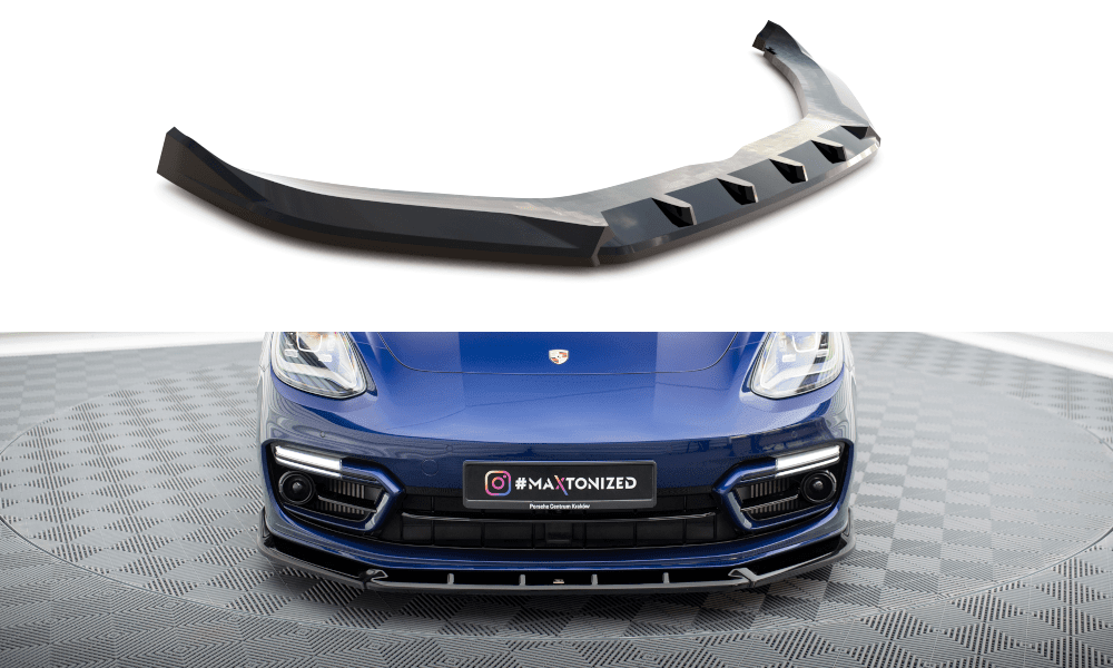 Front Lippe / Front Splitter / Frontansatz V.2 für Porsche Panamera E-Hybrid 971 Facelift von Maxton Design