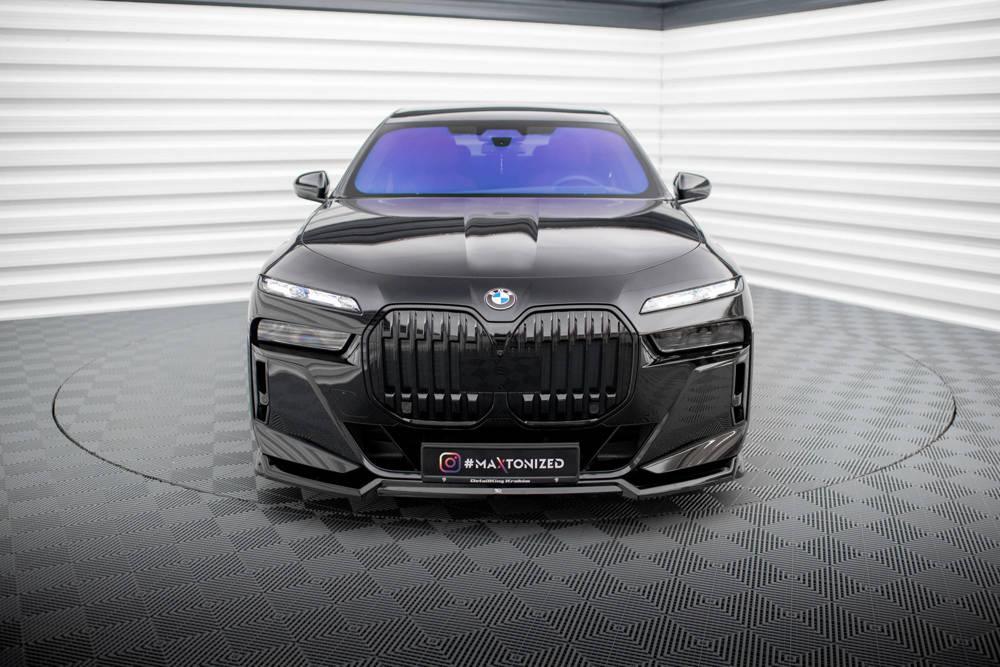 Front Lippe / Front Splitter / Frontansatz V.3 für BMW 7 G70 M-Paket / M760e von Maxton Design