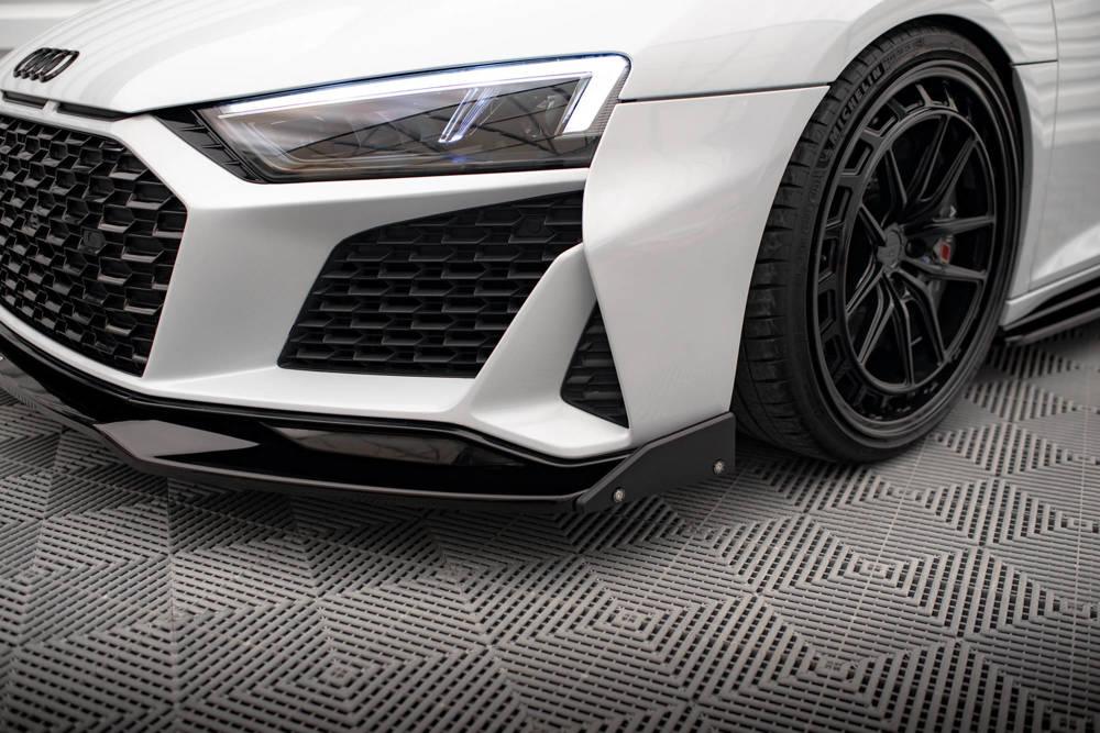 Front Lippe / Front Splitter / Frontansatz V.3 mit Flaps für Audi R8 MK2 Facelift von Maxton Design