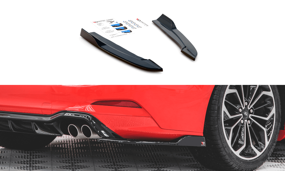 Seitliche Heck Diffusor Erweiterung V.4 für Ford Focus Kombi ST-Line MK4 von Maxton Design