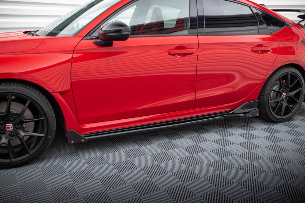 Seitenschweller Erweiterung mit Flaps für Honda Civic X Sport von Maxton Design