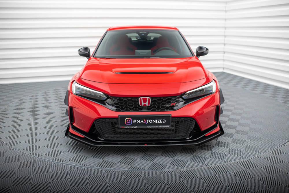 Front Lippe / Front Splitter / Frontansatz mit Flaps für Honda Civic X Sport von Maxton Design