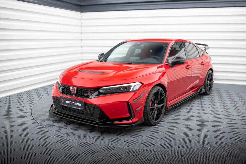 Front Lippe / Front Splitter / Frontansatz mit Flaps für Honda Civic X Sport von Maxton Design