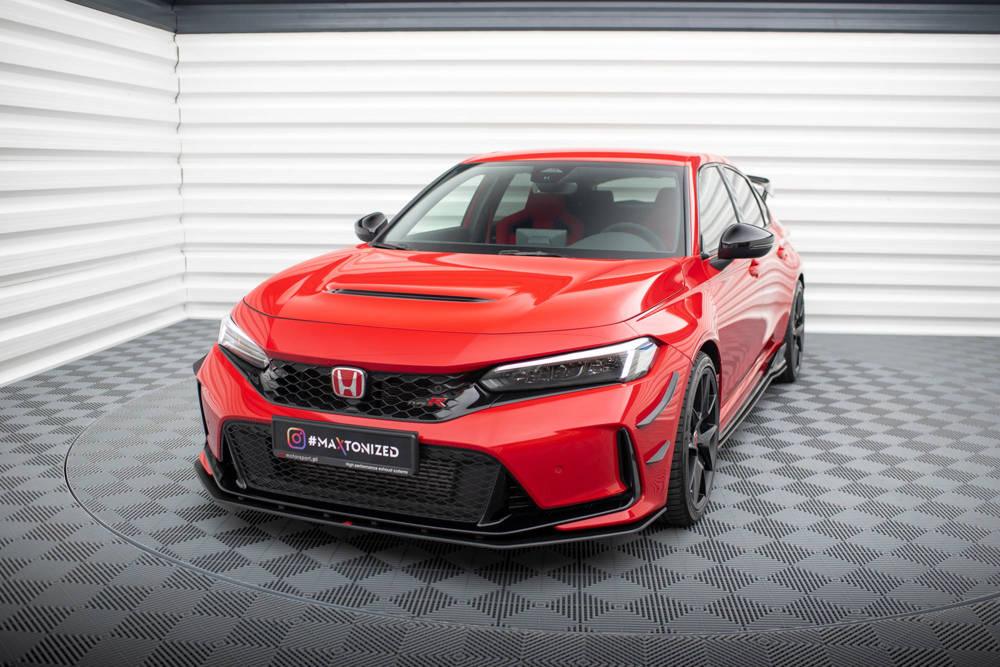 Front Lippe / Front Splitter / Frontansatz mit Flaps für Honda Civic X Sport von Maxton Design