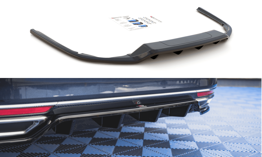 Zentraler hinterer Splitter mit Vertikalen Flaps für VW Passat B8 von Maxton Design