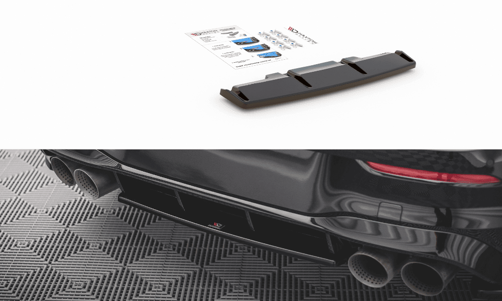 Heck Diffusor Erweiterung für VW Golf R MK8 von Maxton Design