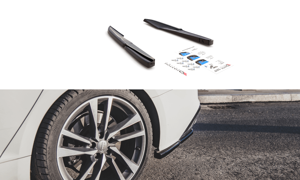 Seitliche Heck Diffusor Erweiterung für Audi A5 5F Sportback FL S-Line von Maxton Design