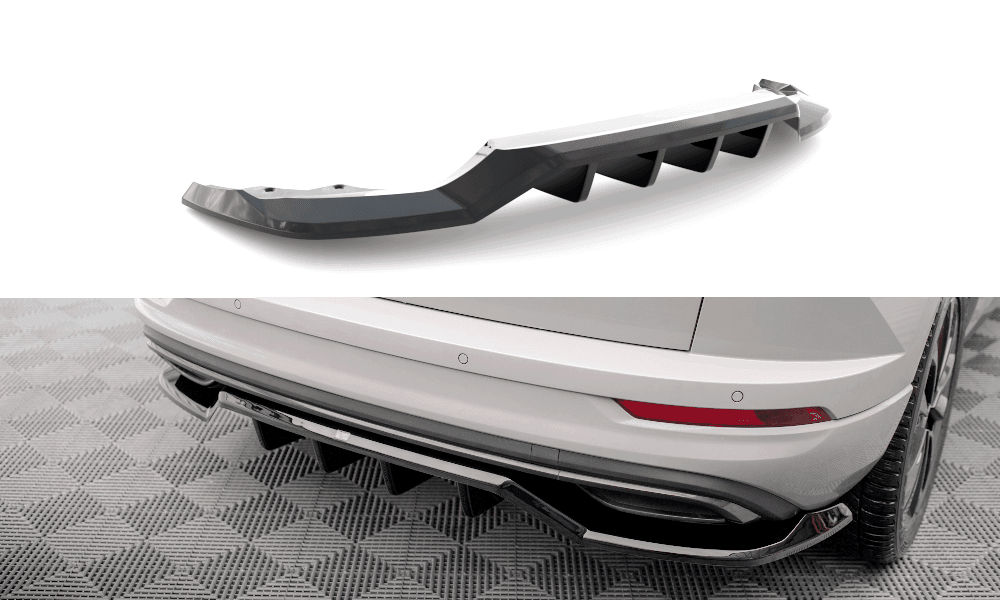 Zentraler Hinterer Splitter für Skoda Karoq Sportline NU7 Facelift von Maxton Design